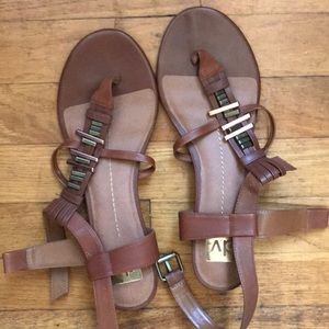Dolce Vita brown leather sandal with hardware 9